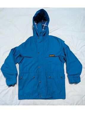 Vintage Driza-Bone Bushman Coat Blue Hooded Cape Jacket Australia XS 3